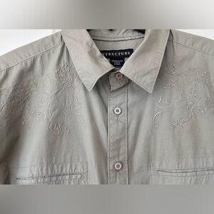 Structure Men’s‎ Button Up Shirt Embroidered Size Medium